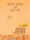 Leten-Leten DCM 4, 5 6 9 & 10, Vertical Band Saw, Service & Parts Manual-10-4-5-6-9-DCM-01